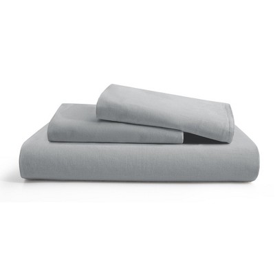 King Dark Gray Linen Cotton Duvet Cover Set
