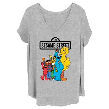 Women's Sesame Street Friend Group Wave T-Shirt