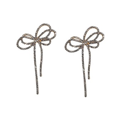 SOHI Women's Swirl Rhombus Drop Earrings