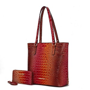 MKF Collection Piper Gradient Rainbow Women’s Tote Bag with Matching Wallet by Mia K - 1 of 4