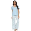 Felina - Mirielle V-Neck Pajama Set - Soft Cotton, Relaxed Fit, All-Season Comfort - 2 of 4