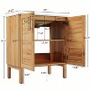 TUYOHW Bathroom Vanity with Ceramic Sink, Mid-Century Modern Bathroom Vanity Cabinet with 2 Soft-Close Doors and Large Storage Space - 3 of 4