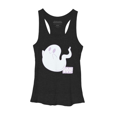 Women's Design By Humans Boo Cute Ghost Halloween cute design By BoogieCreates Racerback Tank Top