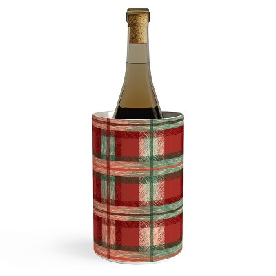 Pimlada Phuapradit Christmas Tartan Wine Chiller - Deny Designs