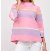 Women's Striped Jacquard Knit Sweater - Fate - 4 of 4