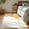 Lahome Machine Washable Area Rugs Non-Slip Large Living Room Rug Boho Botanical Print Ultra-Thin Indoor Rug for Classroom Nursery Dining Room - 2 of 4