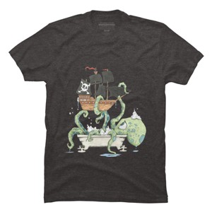 Men's Design By Humans Kraken in the Tub By Handclones T-Shirt - 1 of 4