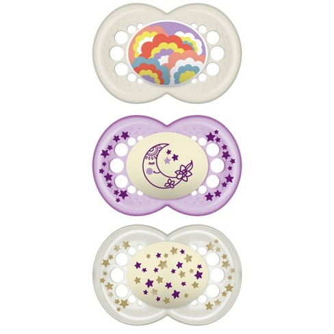 Mam 3pk Day & Night Pacifier 16+ Months - Girl : Target
