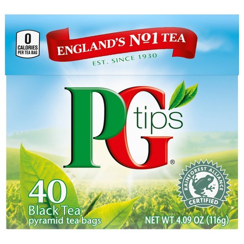 Pg Tips Premium Black Tea Black Tea Pyramid Tea Bags - 40ct : Target
