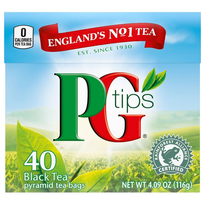 PG tips Premium Black Tea Black Tea Pyramid Tea Bags - 40ct, 1 of 7