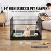 VEVOR Dog Playpen, 4 Pcs 24 x 36 in Panels Foldable Metal Pet Exercise Pen, Dog Fence Indoor and Outdoor Pen with Door and 600D Oxford Fabric - 3 of 4