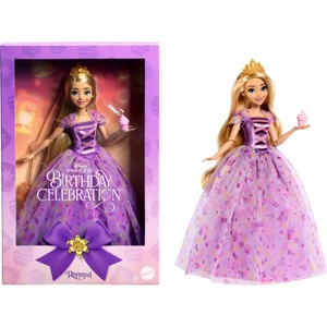 Disney Princess Birthday Celebration Rapunzel 13" Fashion Doll Blonde Hair/Green Eyes Inspired by Tangled Movie - 1 of 4