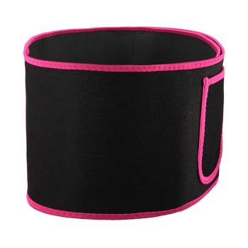  Stomach Sweat Band for Women - Sweat Waist Trimmer Belt Workout  Waist Trainer Neoprene ab Wrap with Pocket Pink, Large : Sports & Outdoors
