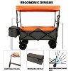 480Lbs Collapsible Wagon with Canopy,Wagon Stroller with 7" All-Terrain Wheels, Lightweight Foldable Wagon, Large Capacity with mosquito net - 4 of 4