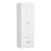 Chery Life Armoire 70H", Double Door Cabinet, Two Drawers, Metal Handles, Rod - 2 of 4