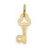 Black Bow Jewelry 14k Yellow Gold, Hannah Collection, Mini Initial O Shamrock Key Charm - 3 of 4