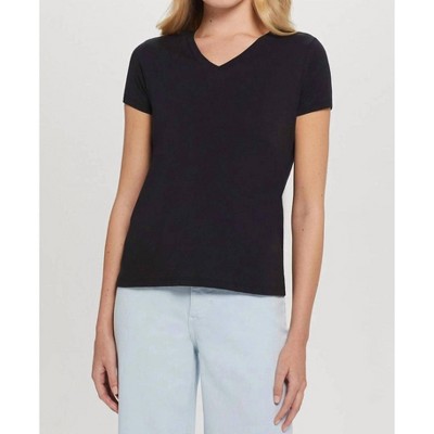 Women's Short Sleeve Organic V-neck Top - GOLDIE