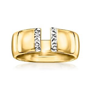 Ross-Simons Italian 14kt 2-Tone Gold Open-Space Ring - 1 of 4