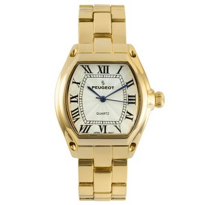 Peugeot Women's Gold Status Bracelet Watch 36x33mm Barrel Shape Roman Dial - 1 of 4