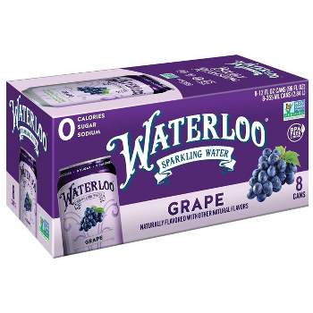 Waterloo Grape Sparkling Water - 8pk/12 fl oz Cans