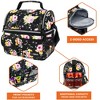 OPUX Insulated Dual Compartment Lunch Bag, Leakproof Soft Cooler Box Women Men Adult, Reusable Tote Pail Kids Boys Girls School - 4 of 4