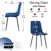 Mid Century Modern Velvet Dining Chairs Set of 2,Upholstered Accent Chairs with Metal Legs for Kitchen or Living Room-Baofuwish - 4 of 4