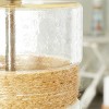 Glass Table Lamp with Drum Shade Set of 2 Silver - Olivia & May: Coastal Jute Accents, No Assembly Required - 4 of 4
