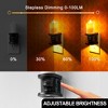 DORESshop 2W Integrated LED Plug-In Night Light, Black Slim Candle Drip, Amber 1600K, Up & Down Beam, Flicker Function, 2-Pack - 4 of 4