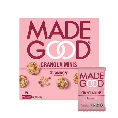 MadeGood Strawberry Granola Minis - 5ct/4.25oz