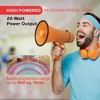 Pyle 20W Lightweight Bullhorn Megaphone, PMPRA213OR - MP3 Input, Siren, MIC/TALK (Orange) - 2 of 4