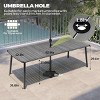 Pellebant Outdoor Dining Table Durable WPC Tabletop Aluminum Frame Patio Dining Table for Backyards Poolside Gardens - 2 of 4