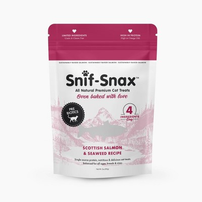 Photo 1 of +++PACK OF 2++ Snif-Snax Pre Biotics All Natural Salmon  Seaweed Cat Treats - 3oz