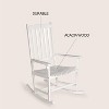 Seagrove Farmhouse Classic Slat-Back 350-LBS Support Acacia Wood Outdoor Rocking Chair- JONATHAN Y - 4 of 4