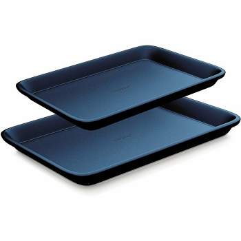 casaWare 3pc Ultimate Commercial Weight Cookie Sheet Set, Two 15 x 10-Inch  Pans, One 13 x 9-Inch-Inch Pan (Rose Gold Granite)