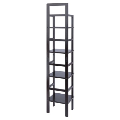 Aiden Black Wood Narrow Transitional Baker's Rack