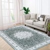Vintage Rug Floral Print Oriental Rug Carpet Machine Washable Traditional Area Rug - 3 of 4