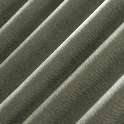 Moss Green Velvet Blackout Back Tab Curtain Panel