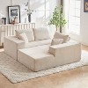 NicBex Modern Corduroy Sectional Sofa,Modular L Shaped Sectional Couch with Right Chaise and 5 Pillows for Living Room,Apartment,Office,Beige - 4 of 4
