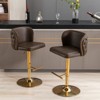 Sapphtopaz Swivel Bar Stools Set of 2 Counter Adjusatble Height Bar Stools with Tufted Back 25"-33" Chair for Kitchen, Living Room - 4 of 4