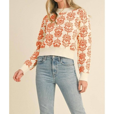 Women's Floral Pattern Sweater - &merci