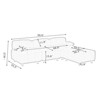 GlasFlength Sofas Modular Modular Sofa Bed Fabric, Suitable for Living Room, Bedroom, Apartment, White, 90.6"*33.5"*27.56" - 2 of 4