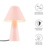 Modway Jovial Mushroom Table Lamp – Modern Metal Dome Shade Accent Light for Living Room or Bedroom - 2 of 4
