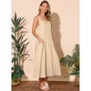 INSPIRE CHIC Women's Linen Summer Sleeveless Casual Loose Flowy Maxi Tank Beach Sundress - 3 of 4