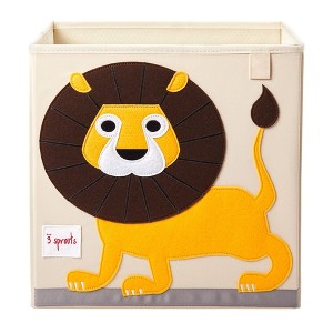 3 Sprouts Toy Storage Cube - 13" - Lion - 1 of 4