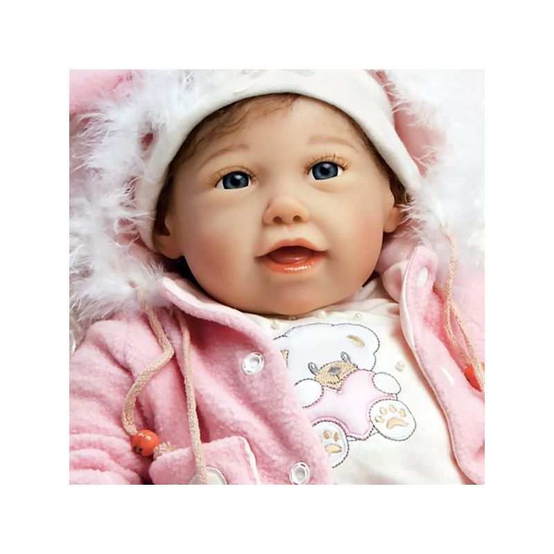 Paradise Galleries "Cuddle Bear Bella" Real Baby Doll. 21" Weighted Reborn Baby Doll with 5-Piece Baby Doll Clothes Set.  Age 3+, 2 of 8