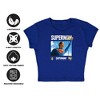 Women's Superman 2025 Superman Comic Run Cap Sleeve Baby Rib Crop Top - 4 of 4