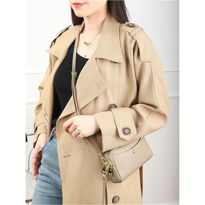 FATMOON Women's Shoulder Bag - First-layer Cowhide Crossbody Bag, Mobile Phone Bag, Genuine Leather Bag