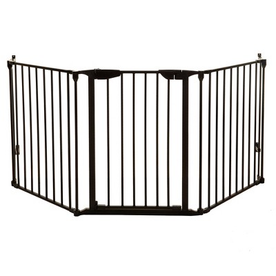 Dreambaby L2021BB Newport Adapta 33.5 to 79 Inch Baby Pet Safety Gate with 3 Panels and Smart Door Options For Stairs, Landings, and Openings, Black