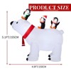 FONTOI Christmas Inflatable Polar Bear and Penguins Cute Holiday Blow Up Decoration for Festive Yard Lawn and Garden Display, White, 9.06"*6.3"*8.66" - 3 of 4
