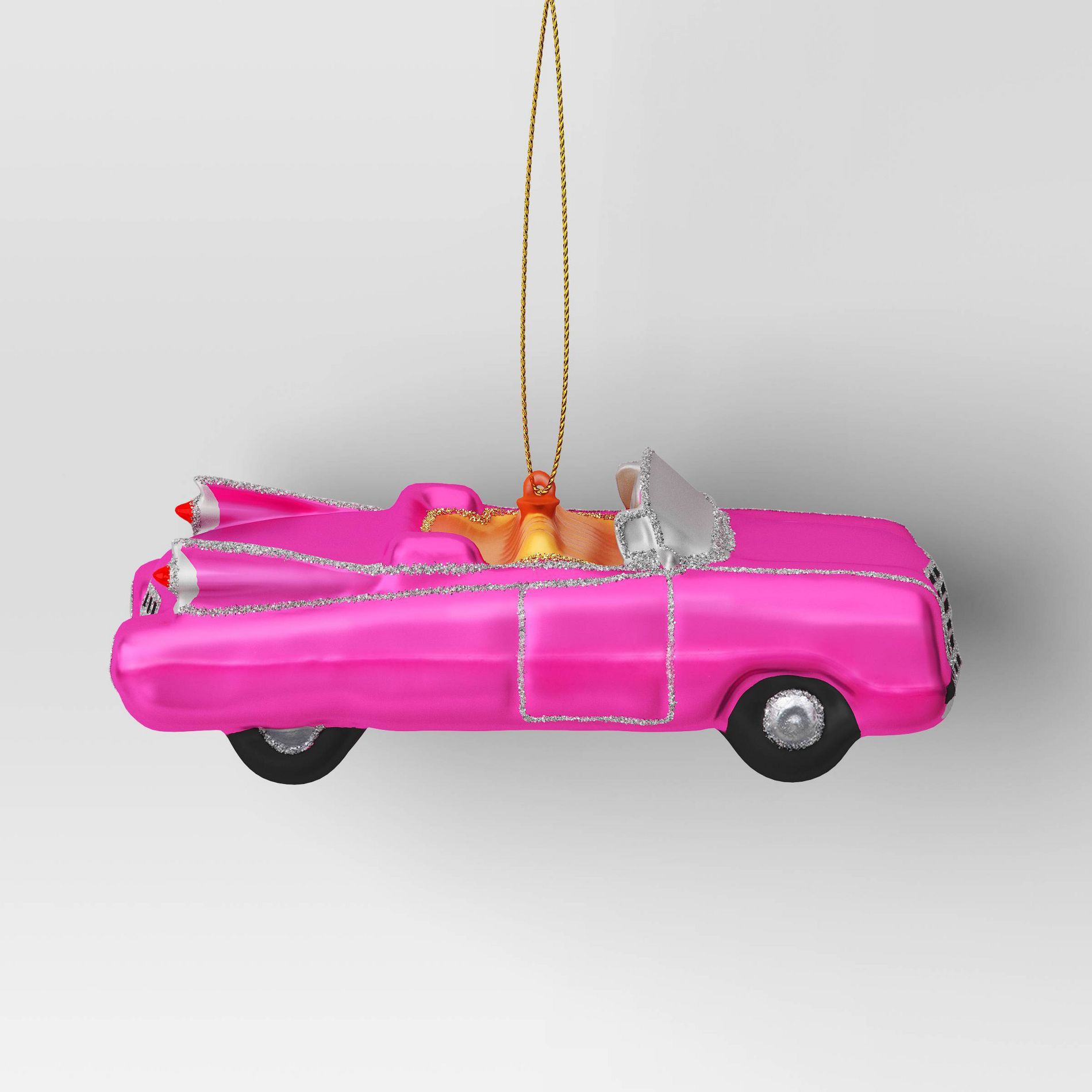 Christmas Glass Hot Pink Retro Car Ornament - Wondershop™